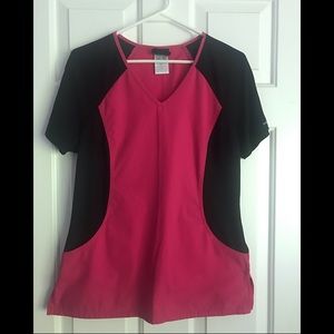 Pink & black scrubs set!!